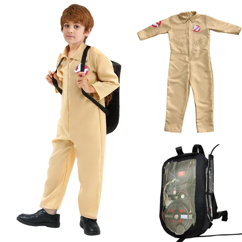 Children Father Ghostbusters Costumes Themed Cosplay Halloween Uniform Jumpsuit with Bag Ideal Adults and Kids Halloween Gift
Children Father Ghostbusters Costumes Themed Cosplay Halloween Uniform Jumpsuit with Bag Ideal Adults and Kids Halloween Gift