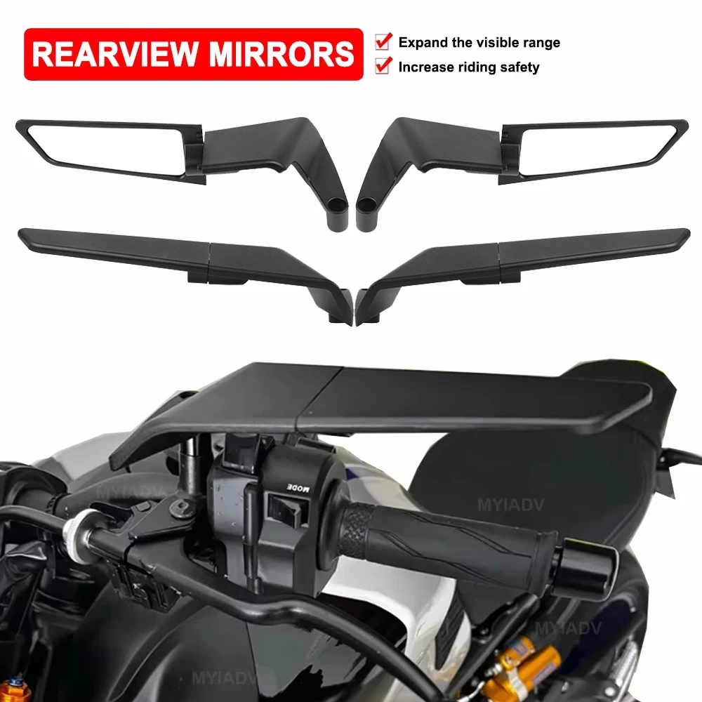 Motorcycle Wing Mirror Stealth Winglets Mirror Universal Rotatable Rearview Mirror Accessories For Kawasaki For Honda For Suzuki
Motorcycle Wing Mirror Stealth Winglets Mirror Universal Rotatable Rearview Mirror Accessories For Kawasaki For Honda For Suzuki