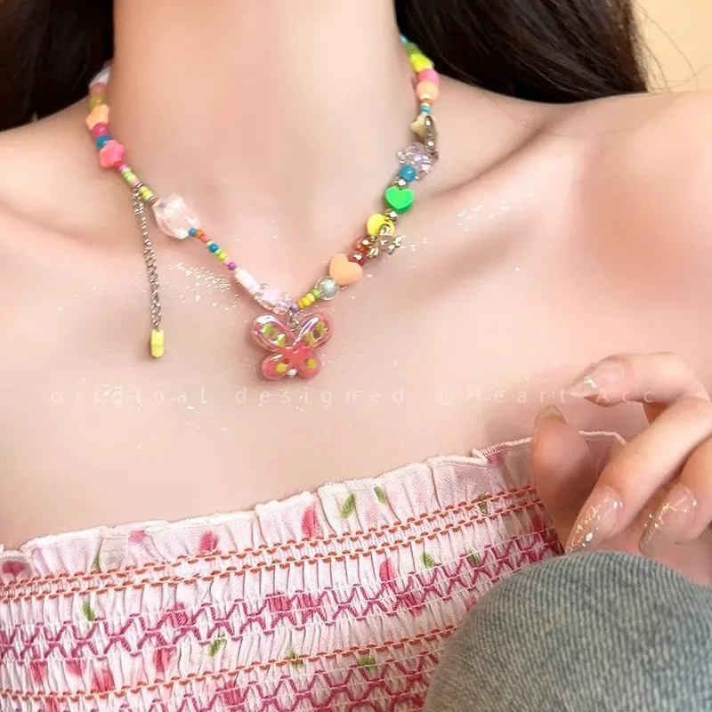 Colorful Glass & Pearl Necklace and Bracelet Set - Stylish, Versatile Jewelry - Niche Design
Colorful Glass & Pearl Necklace and Bracelet Set - Stylish, Versatile Jewelry - Niche Design