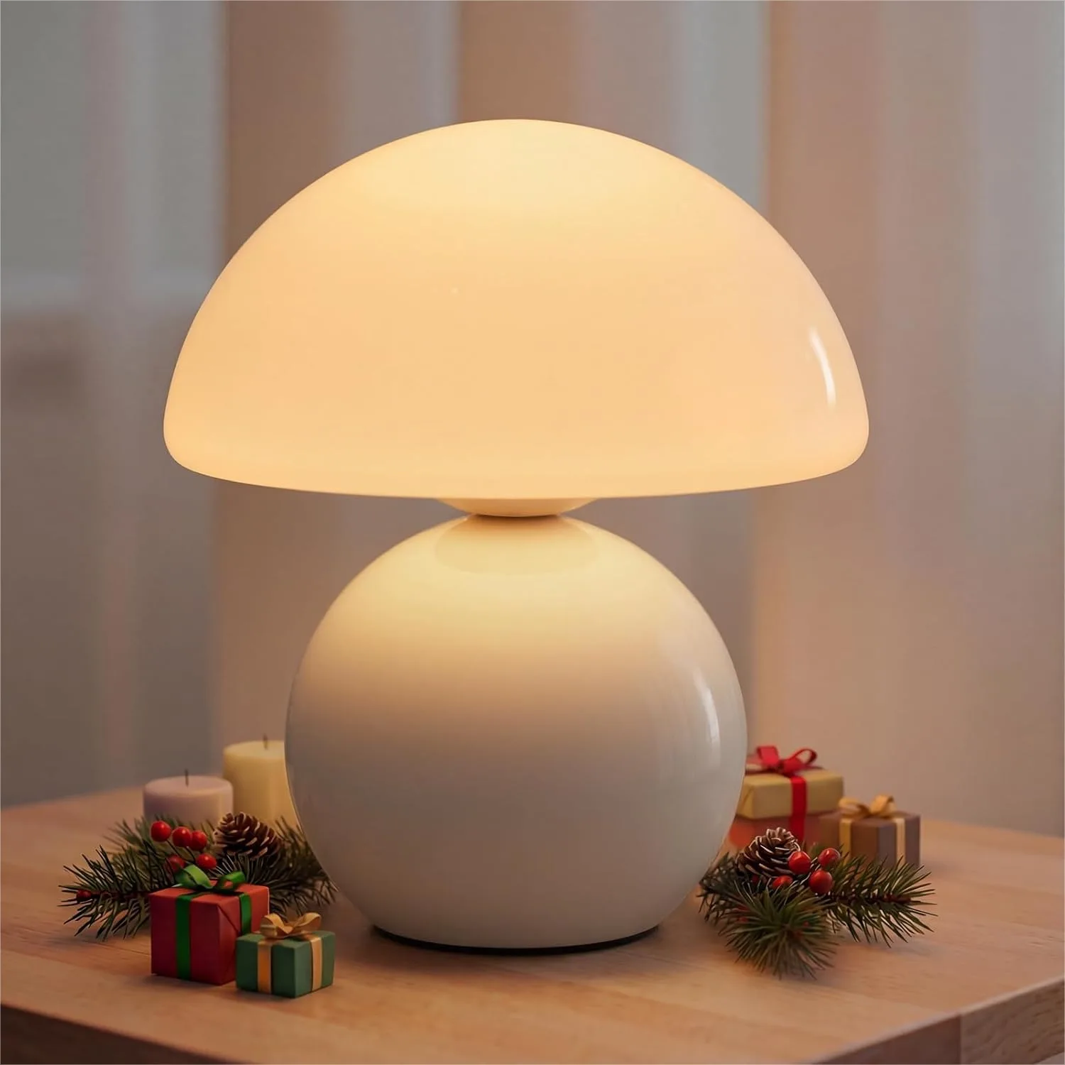 Wireless Mushroom Lamp, Cordless Table Lamp for Bedroom, 5200mAh Rechargeable Touch Dimmable Night Light, Hand-Blown Glass, Warm
Wireless Mushroom Lamp, Cordless Table Lamp for Bedroom, 5200mAh Rechargeable Touch Dimmable Night Light, Hand-Blown Glass, Warm