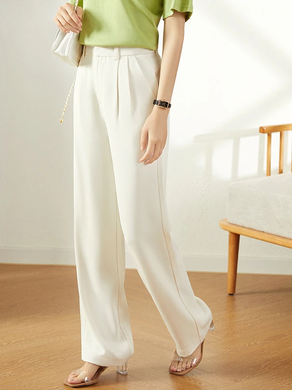 Chenyun Anti-Wrinkle Non-Sink Triacetate Casual Wide Leg Pants Women Summer Thin High Waist Drapey Straight Leg Trousers
Chenyun Anti-Wrinkle Non-Sink Triacetate Casual Wide Leg Pants Women Summer Thin High Waist Drapey Straight Leg Trousers