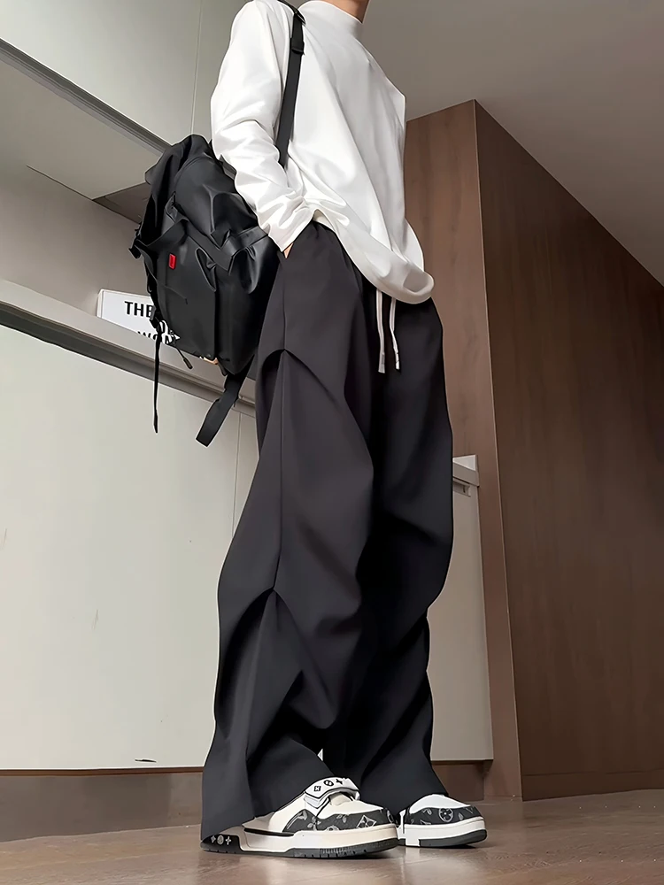 Bla Straight Leg Casual Pants Men's Spring Summer Wide Leg Pleated West Pants Drapey High-End Feeling Micro Flared Workwear
Bla Straight Leg Casual Pants Men's Spring Summer Wide Leg Pleated West Pants Drapey High-End Feeling Micro Flared Workwear