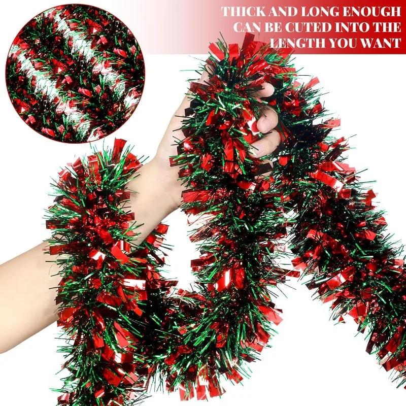 Christmas Tinsel Garlands Decoration Bar Tops 2M Red Green Wreath Xmas Tree Ornaments Party Home Staircase Decor Pendant Prop
Christmas Tinsel Garlands Decoration Bar Tops 2M Red Green Wreath Xmas Tree Ornaments Party Home Staircase Decor Pendant Prop