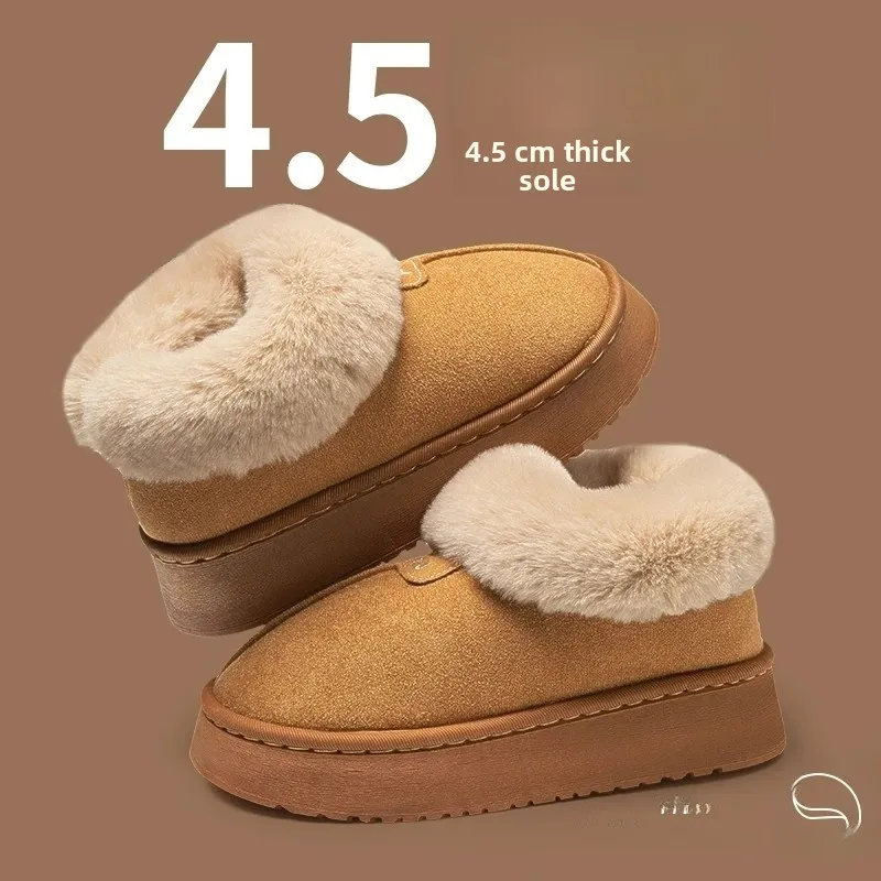 Autumn Winter Fleece Lined Thick Heel Indoor Outdoor Women's Snow Boots Waterproof Slip Resistant Home Slippers Casual Style
Autumn Winter Fleece Lined Thick Heel Indoor Outdoor Women's Snow Boots Waterproof Slip Resistant Home Slippers Casual Style