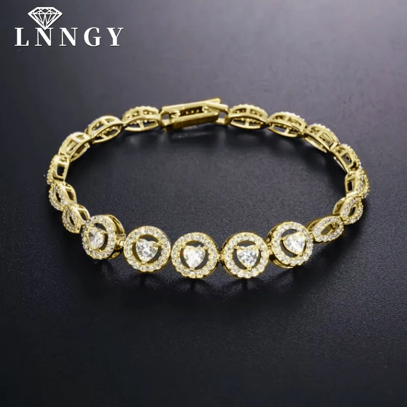 Lnngy Romantic Dazzling 3x3mm Heart Cut Moissanite Bracelet For Women Exquisite Tennis Bracelets Temperament Jewelry
Lnngy Romantic Dazzling 3x3mm Heart Cut Moissanite Bracelet For Women Exquisite Tennis Bracelets Temperament Jewelry