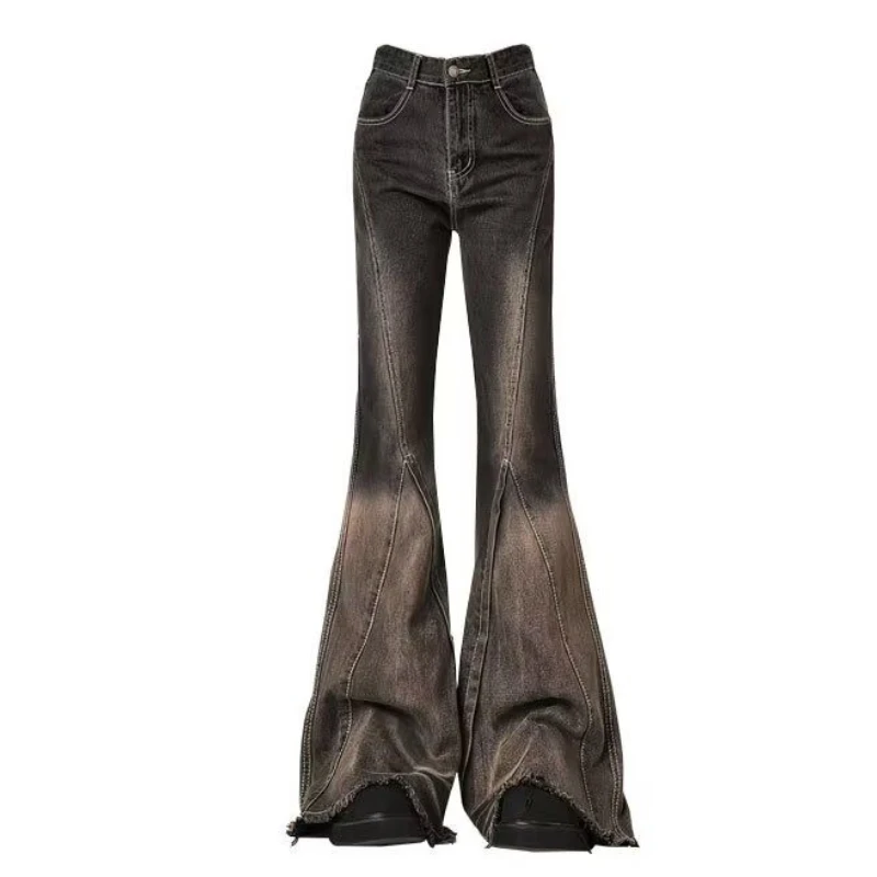 European Style Vintage Women Stretchy High Waisted Ripped Tassel Designer Flare Denim Trousers , Woman Fashion Slim Jeans Pants
European Style Vintage Women Stretchy High Waisted Ripped Tassel Designer Flare Denim Trousers , Woman Fashion Slim Jeans Pants