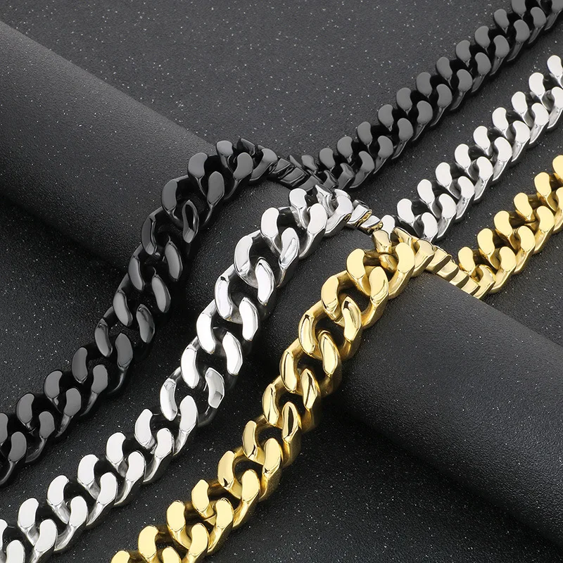 20mm Heavy Punk 18k Gold Color Cuban Curb Chain Necklace Men Women Hiphop Retro Black Stainless Steel Bike Biker Choker Jewelry
20mm Heavy Punk 18k Gold Color Cuban Curb Chain Necklace Men Women Hiphop Retro Black Stainless Steel Bike Biker Choker Jewelry