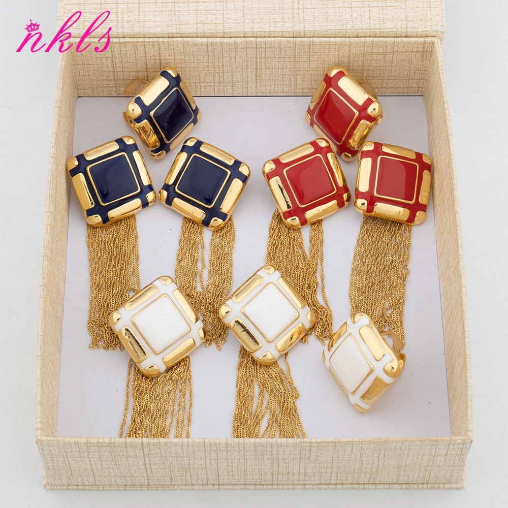Bohemian New Fashion Gold Color Earrings Ring Set Dubai Classic Jewelry Set Italian Luxury Bride Red Blcak Color Jewelry Gift
Bohemian New Fashion Gold Color Earrings Ring Set Dubai Classic Jewelry Set Italian Luxury Bride Red Blcak Color Jewelry Gift
