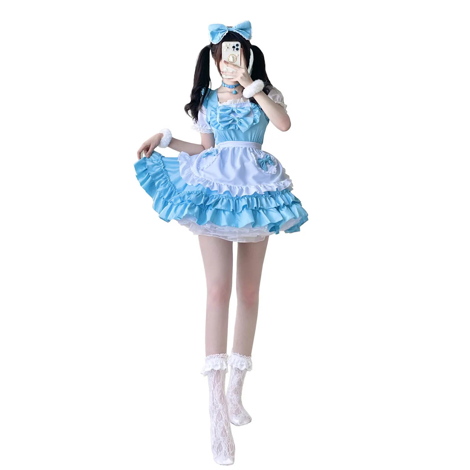 Japanese blue Alice maid costume anime cosplay maid lolita dress cosplay women's clothing
Japanese blue Alice maid costume anime cosplay maid lolita dress cosplay women's clothing