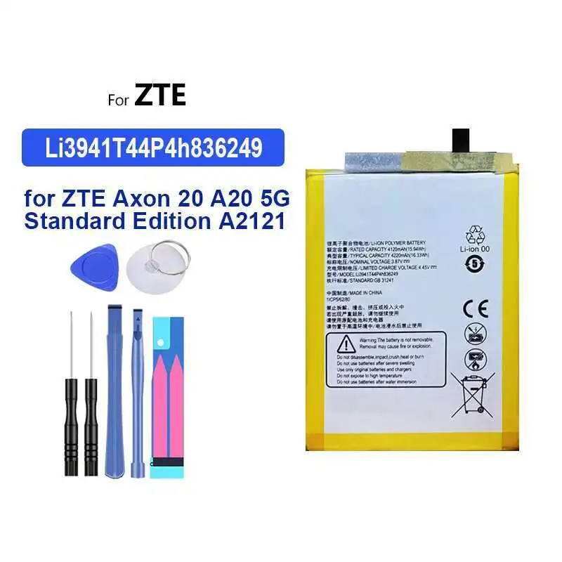 Высокопроизводительный аккумулятор для мобильного телефона Zte Axon 20 A20 5G Standard Edition A2121, легкий Li3941t44p4h836249 4220 мАч
Высокопроизводительный аккумулятор для мобильного телефона Zte Axon 20 A20 5G Standard Edition A2121, легкий Li3941t44p4h836249 4220 мАч