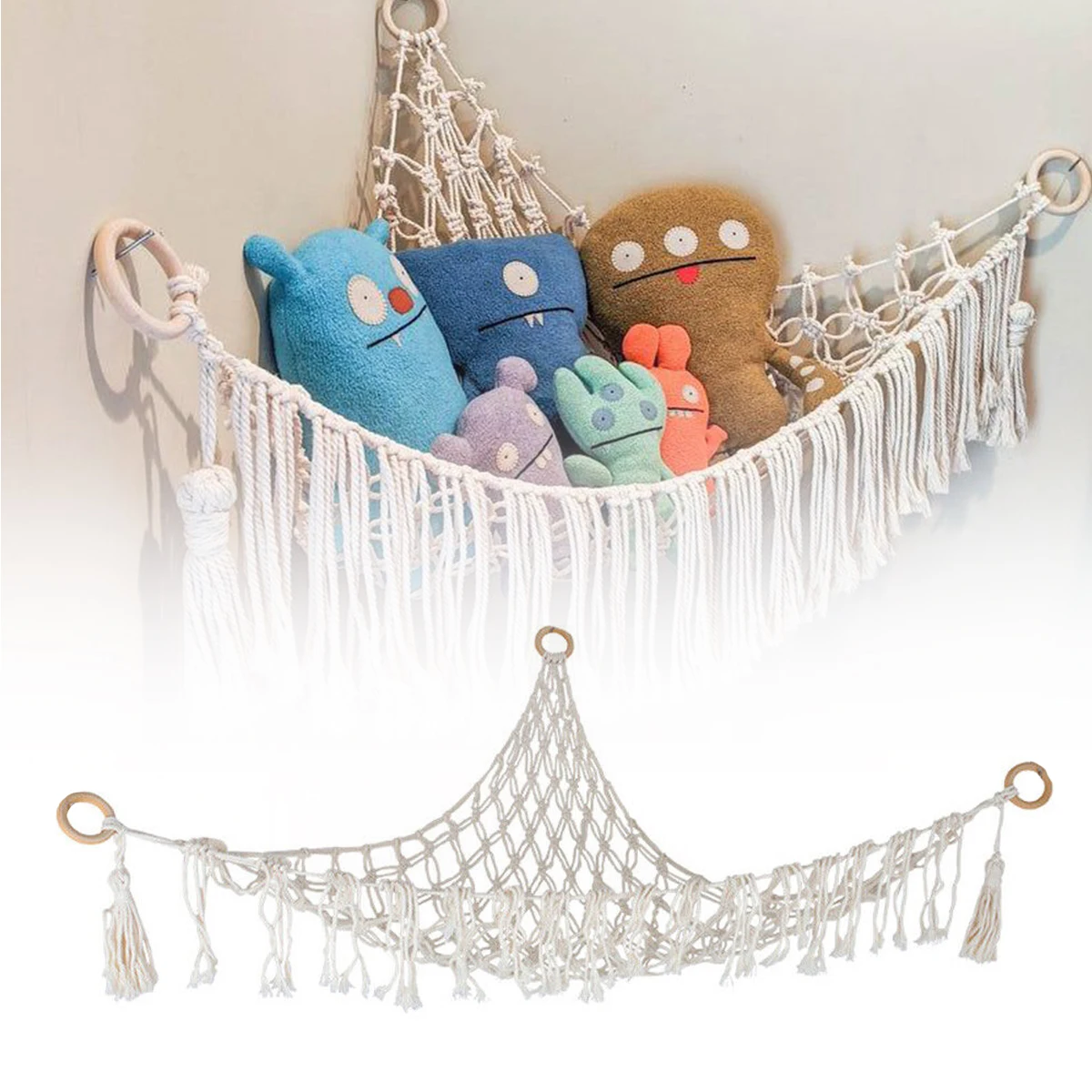 Woven Cotton Rope Net Bag Nordic Children's Hammock Toy Large Storage Capacity Load-Bearing High Suitable For Bedroom
Woven Cotton Rope Net Bag Nordic Children's Hammock Toy Large Storage Capacity Load-Bearing High Suitable For Bedroom