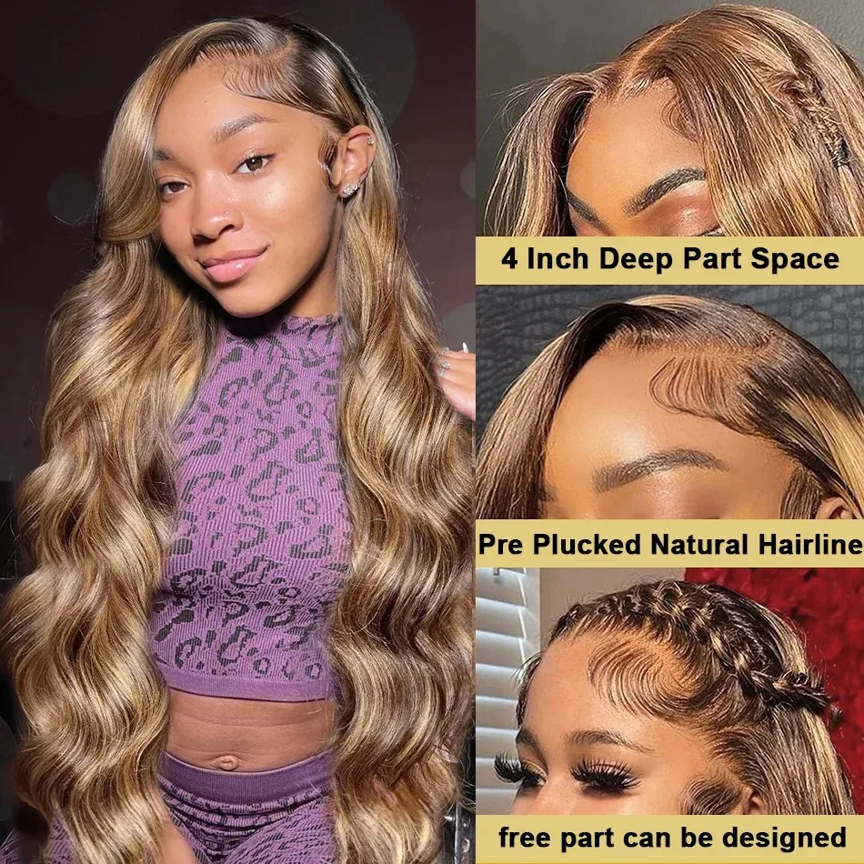 Body Wave Highlight 100% Human Hair Wigs Pre Plucked 13x6 HD Lace Frontal Wigs Honey Blonde 13x4 HD Lace Front Human Hair Wig
Body Wave Highlight 100% Human Hair Wigs Pre Plucked 13x6 HD Lace Frontal Wigs Honey Blonde 13x4 HD Lace Front Human Hair Wig