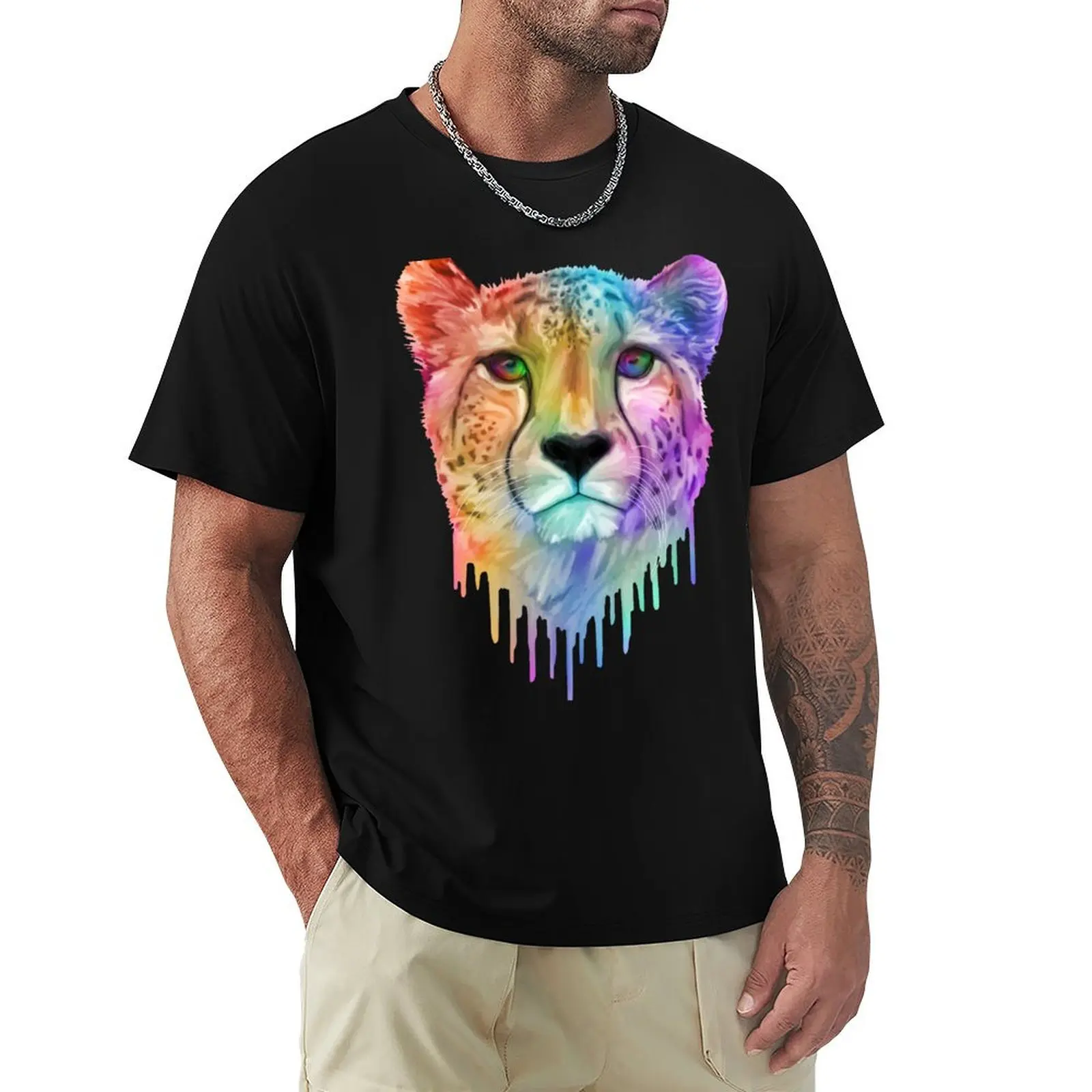 Rainbow Drip Cheetah Portrait T-Shirt plus size tops fashion shirts funny shirt cotton mens clothing
Rainbow Drip Cheetah Portrait T-Shirt plus size tops fashion shirts funny shirt cotton mens clothing