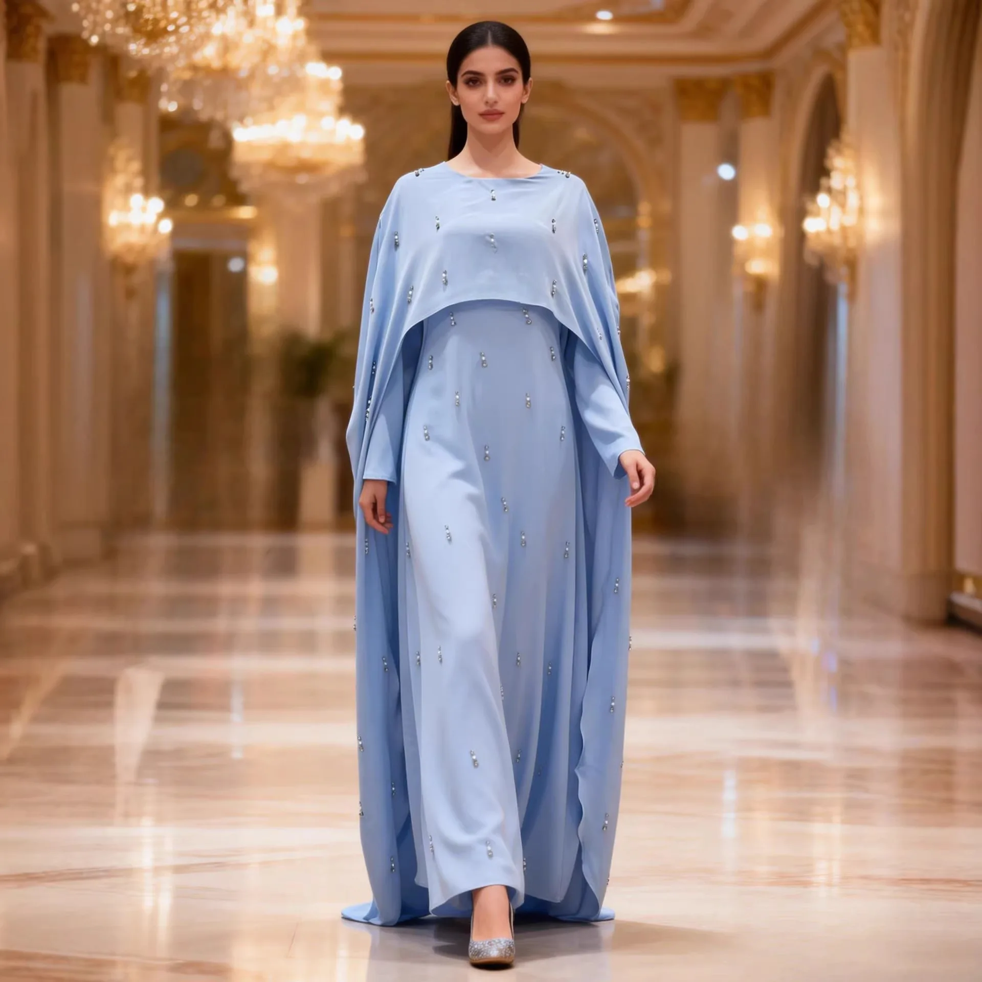 Eid Cloak Dress Women Muslim Abaya Dubai Party Dresses Diamonds Arab Long Robe Ramadan Morocco Vestidos Jalabiya Abayas Kaftan
Eid Cloak Dress Women Muslim Abaya Dubai Party Dresses Diamonds Arab Long Robe Ramadan Morocco Vestidos Jalabiya Abayas Kaftan