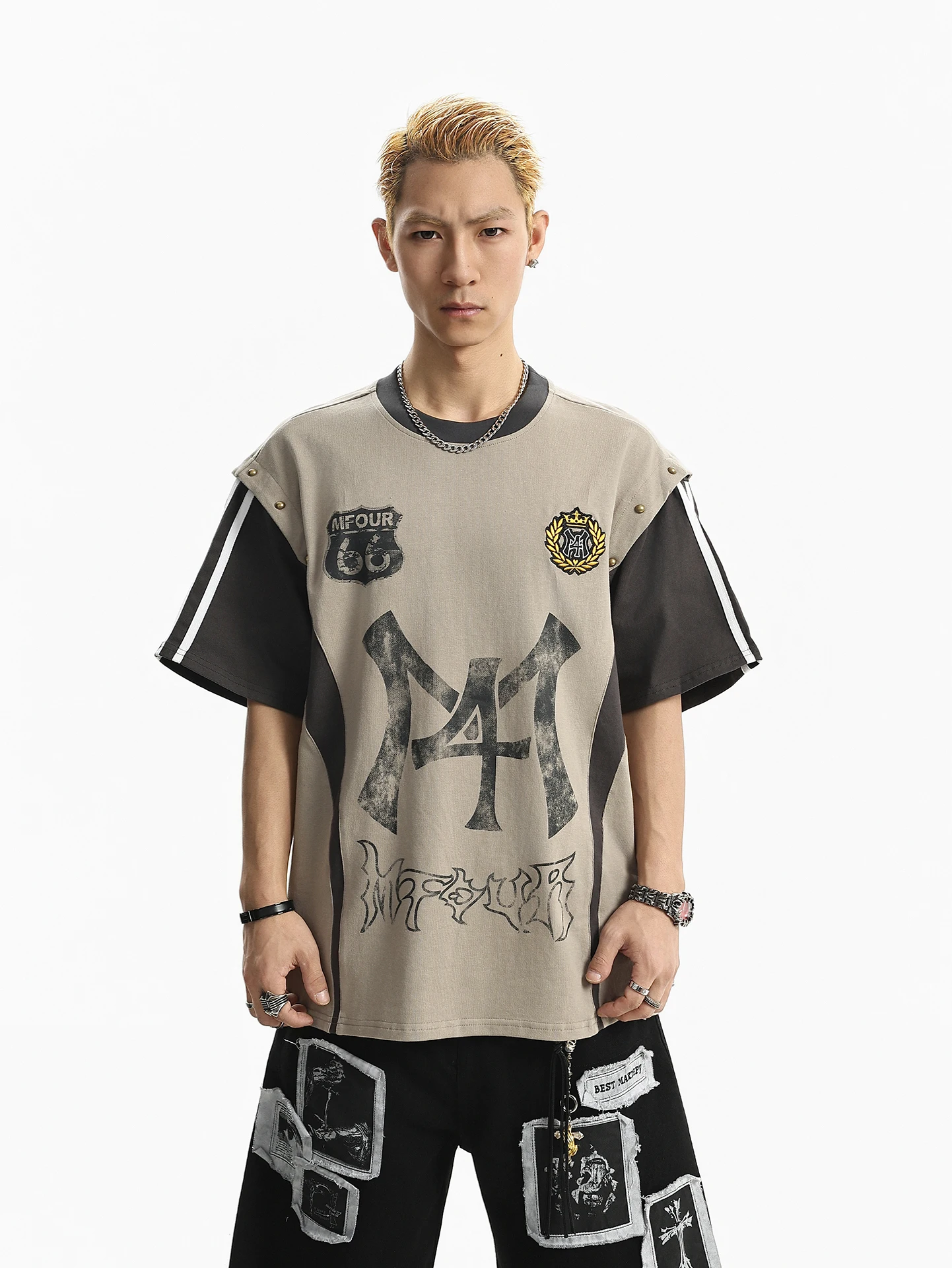 BETEBULE American High Street Fashion Brand round Neck Short Sleeve T-Shirt Men Summer Loose Print Color Block Top Shirt
BETEBULE American High Street Fashion Brand round Neck Short Sleeve T-Shirt Men Summer Loose Print Color Block Top Shirt