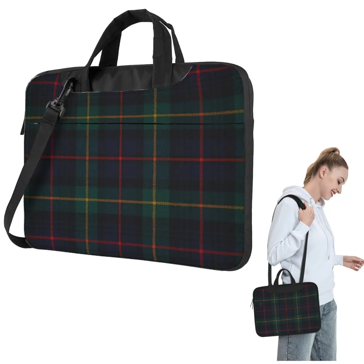 Farquharson Scottish Tartan Crossbody Laptop Bag Case Computer Bag Resistant Protective Notebook Pouch for Macbook Pro
Farquharson Scottish Tartan Crossbody Laptop Bag Case Computer Bag Resistant Protective Notebook Pouch for Macbook Pro