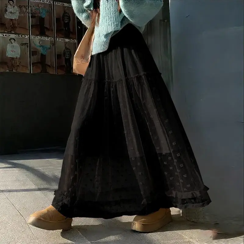 ZANZEA See-through Women Skirts Summer Lace Ruffles Patchwork Long Skirt OL Work Party Bottoms A-line Female Loose Streetwear
ZANZEA See-through Women Skirts Summer Lace Ruffles Patchwork Long Skirt OL Work Party Bottoms A-line Female Loose Streetwear
