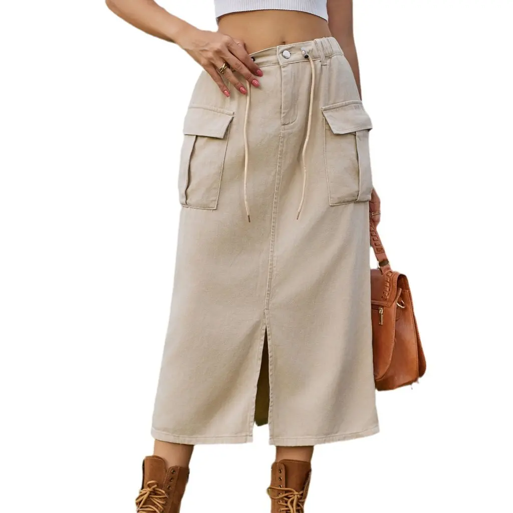 Women's Summer Lace-Up Tooling Denim Split Skirt European American Style Fashion
Women's Summer Lace-Up Tooling Denim Split Skirt European American Style Fashion