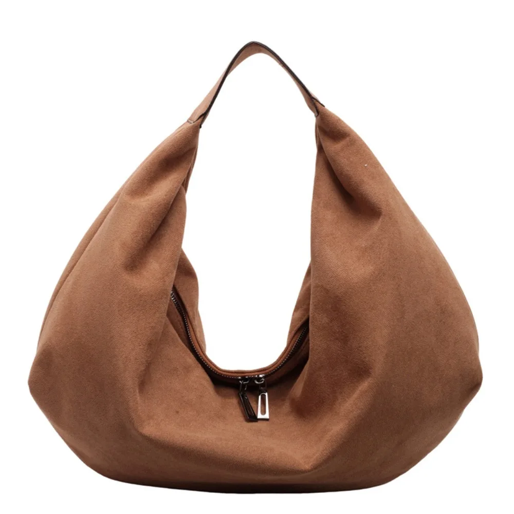Simple Handbag Suede Shoulder Bag Solid Color Fashion Ladies Crescent Bag Large Capacity Korean Style Tote Bag Streetwear
Simple Handbag Suede Shoulder Bag Solid Color Fashion Ladies Crescent Bag Large Capacity Korean Style Tote Bag Streetwear