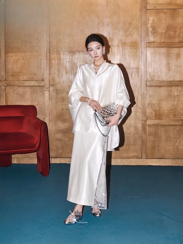 Оригинальный комплект PITAO【Nanfeng Zhi】: летний женский костюм в стиле китайской феи, свободный крой, атмосферный, в стиле Дзен
Оригинальный комплект PITAO【Nanfeng Zhi】: летний женский костюм в стиле китайской феи, свободный крой, атмосферный, в стиле Дзен