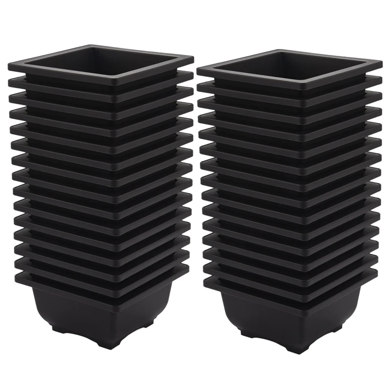 30 PCS 4.7 Inch Flower Pot, Square Plastic Bonsai Training Pot, Flower Succulent Flower Pot Container, For Garden
30 PCS 4.7 Inch Flower Pot, Square Plastic Bonsai Training Pot, Flower Succulent Flower Pot Container, For Garden