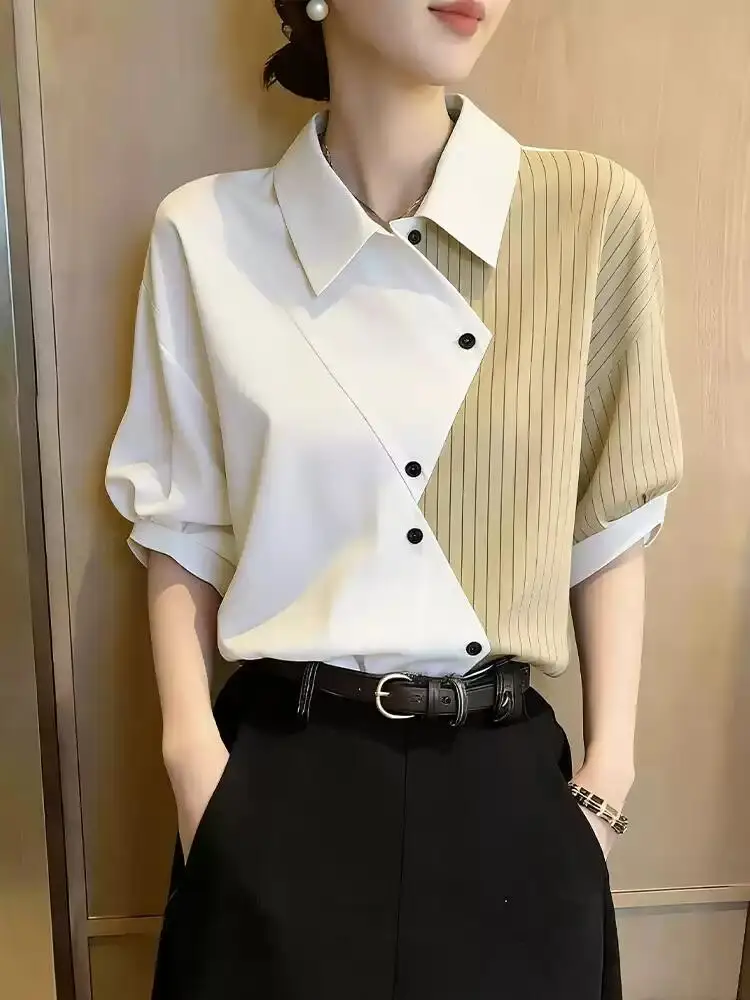 Unique Design Short Sleeve Shirt Beautiful Slimming Summer New Style Elegant Quality Young Looking Chinese Fashion Women's Shirt
Unique Design Short Sleeve Shirt Beautiful Slimming Summer New Style Elegant Quality Young Looking Chinese Fashion Women's Shirt