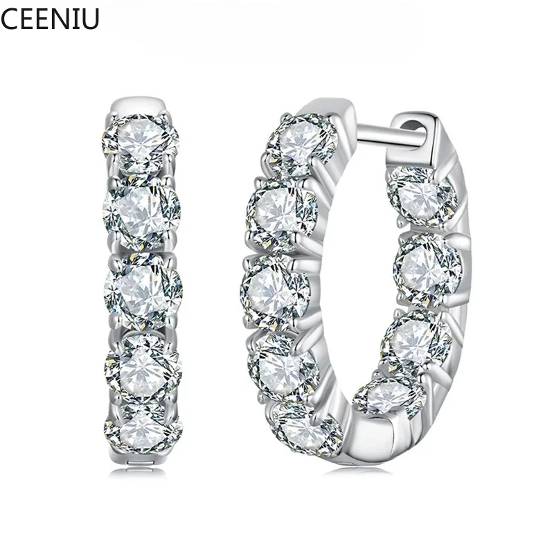 Moissanite Hoop Earrings 925 Sterling Silver Full Moissanite Design Certified Earrings Women Fine Jewelry Wedding
Moissanite Hoop Earrings 925 Sterling Silver Full Moissanite Design Certified Earrings Women Fine Jewelry Wedding