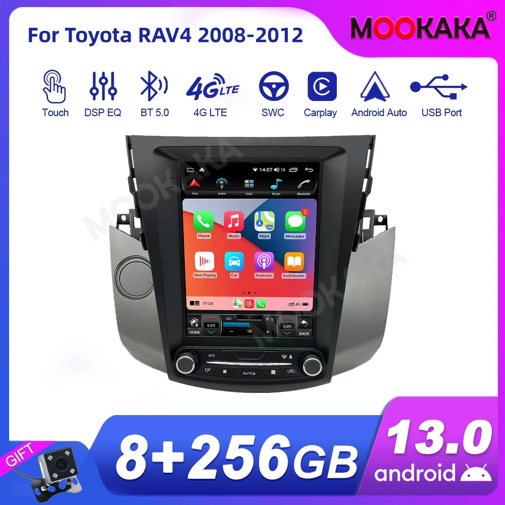 For Toyota RAV4 2008-2012 Car Radio Multimedia Player Wireless Carplay Android Auto Autoradio Stereo GPS Navigation WiFi 4G BT
For Toyota RAV4 2008-2012 Car Radio Multimedia Player Wireless Carplay Android Auto Autoradio Stereo GPS Navigation WiFi 4G BT