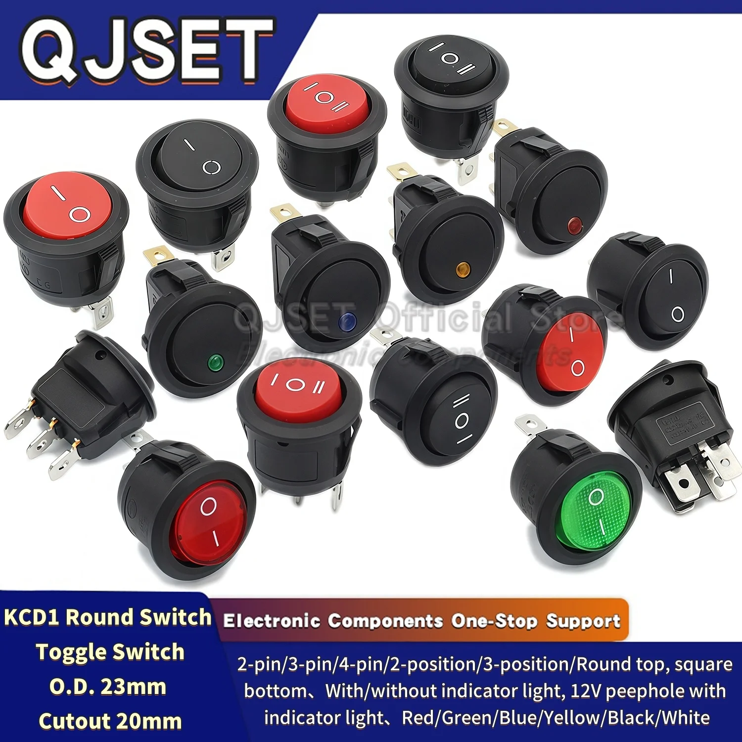 5Pcs KCD1 ON-OFF-ON 2/3/4-Pin 2/3-Position Snap-In 6A 220V Green Red LED Round Rocker Power Switch for Household DIY Replacement
5Pcs KCD1 ON-OFF-ON 2/3/4-Pin 2/3-Position Snap-In 6A 220V Green Red LED Round Rocker Power Switch for Household DIY Replacement