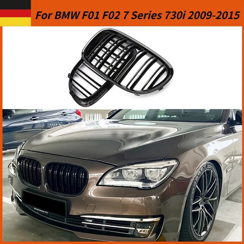 Передняя решетка бампера для BMW F01 F02 7 серии 730i 2009-2015, глянцевая черная, двойная, в форме двойного почечного органа
Передняя решетка бампера для BMW F01 F02 7 серии 730i 2009-2015, глянцевая черная, двойная, в форме двойного почечного органа