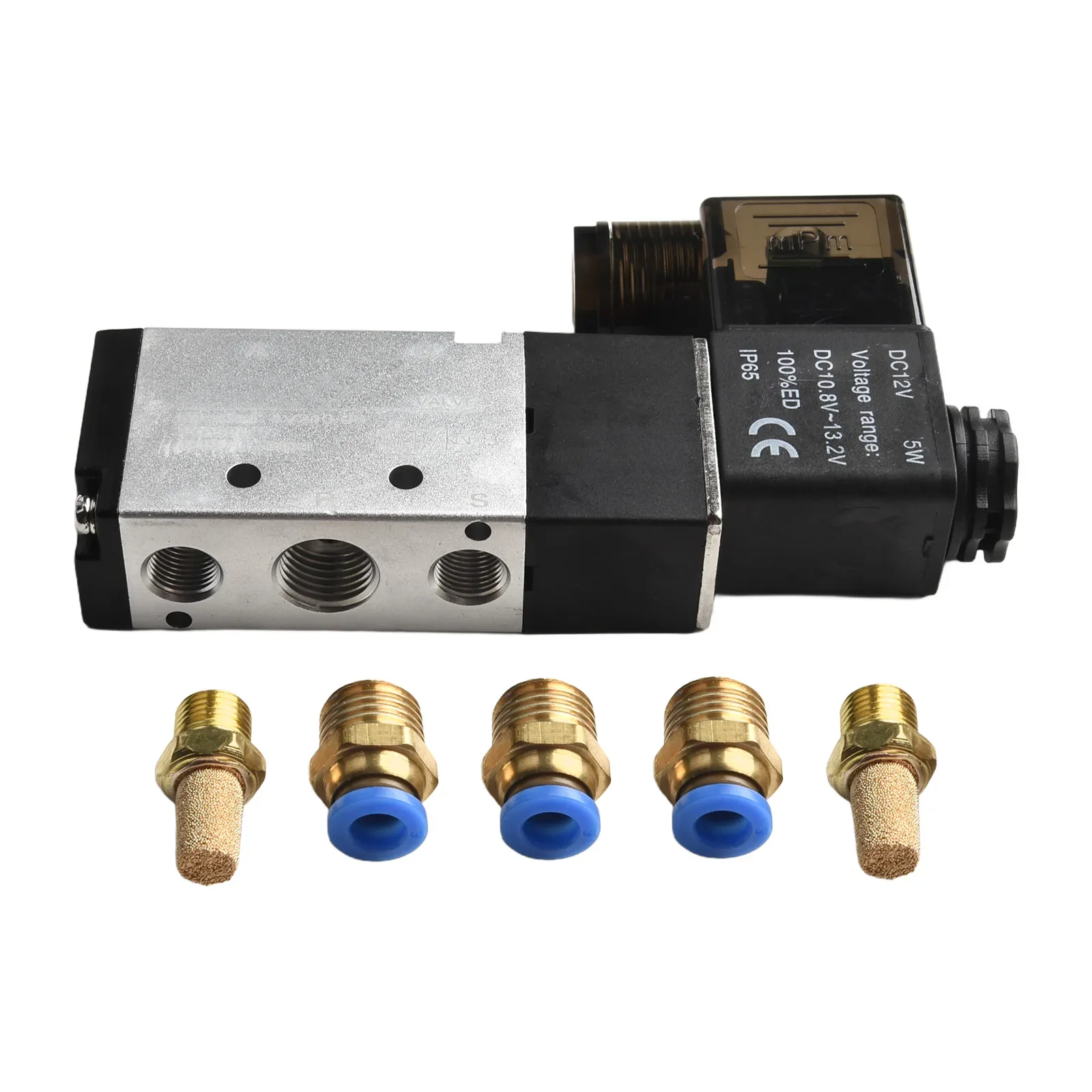 4V 210-08 DC 12V Solenoid Pneumatic Valve 5Port 2Position & Connector For BSPT G1/4 Solenoid Valve Single-control Solenoid Valve
4V 210-08 DC 12V Solenoid Pneumatic Valve 5Port 2Position & Connector For BSPT G1/4 Solenoid Valve Single-control Solenoid Valve