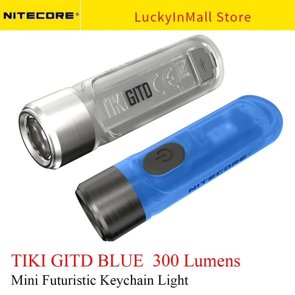 NITECORE TIKI GITD Keychain Light Blue 300 Lumens OSRAM P8 LED USB Rechargeable Mini Flashlight With Battery Outdoor Torch Hunt
NITECORE TIKI GITD Keychain Light Blue 300 Lumens OSRAM P8 LED USB Rechargeable Mini Flashlight With Battery Outdoor Torch Hunt