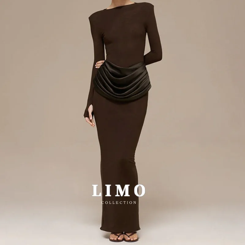 LIMO 2025, новый дизайн, текстурированное облегающее платье с морщинами, женское модное вечернее платье с длинным рукавом, элегантный полиэстер
LIMO 2025, новый дизайн, текстурированное облегающее платье с морщинами, женское модное вечернее платье с длинным рукавом, элегантный полиэстер