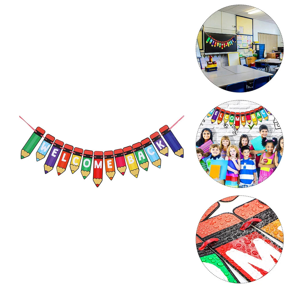 Letter Flag Decoration Back to School Banners Welcome Banner Paper Ornaments Door Flags Hanging Sign Garland Classroom
Letter Flag Decoration Back to School Banners Welcome Banner Paper Ornaments Door Flags Hanging Sign Garland Classroom