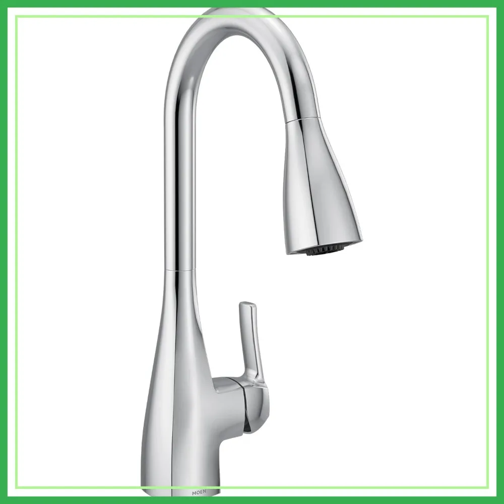 One-Handle High Arc Pulldown Kitchen Faucet with Power Clean, Chrome Finish