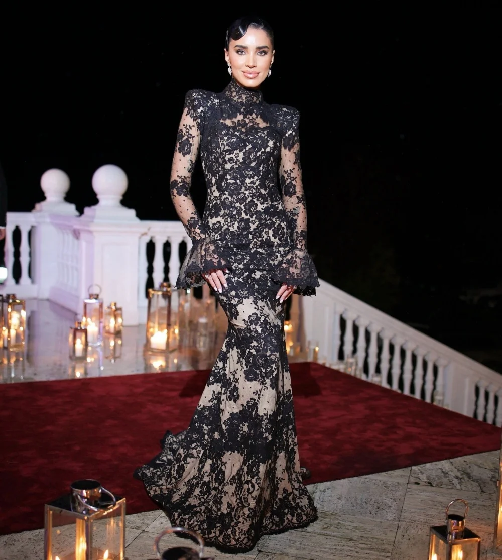 Customized Grace High Quality Lace Flare Sleeve Mermaid Long Dresses Engagement Bespoke Occasion Woman Elegant Party Wedding
Customized Grace High Quality Lace Flare Sleeve Mermaid Long Dresses Engagement Bespoke Occasion Woman Elegant Party Wedding