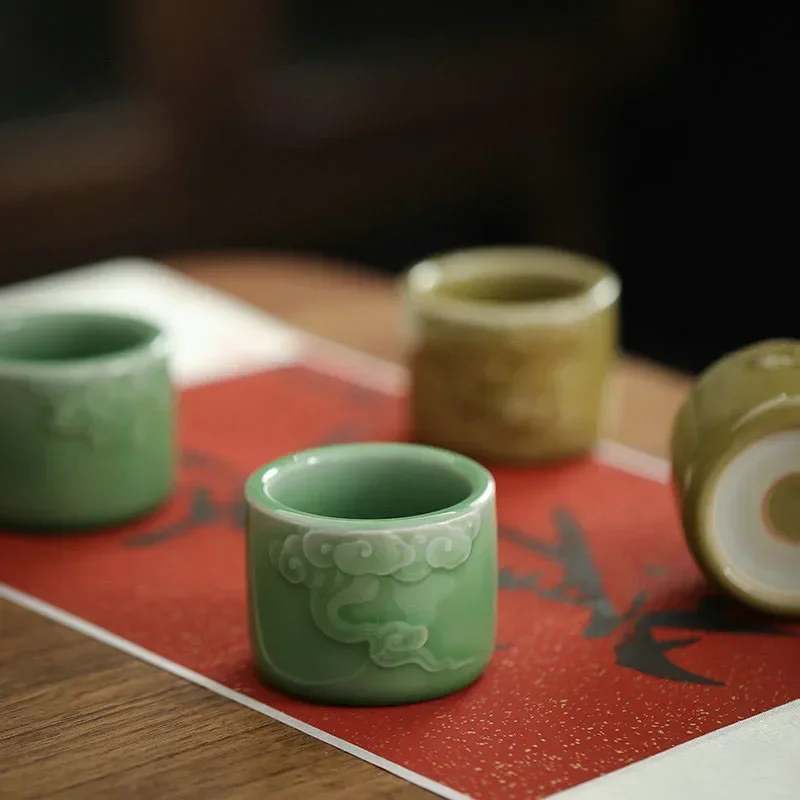 Household Lotus Celadon Large Tea Cups Ceramic Master Single Cup Simple Light Luxury Pressing Feel Water Mug Cloud Pattern
Household Lotus Celadon Large Tea Cups Ceramic Master Single Cup Simple Light Luxury Pressing Feel Water Mug Cloud Pattern