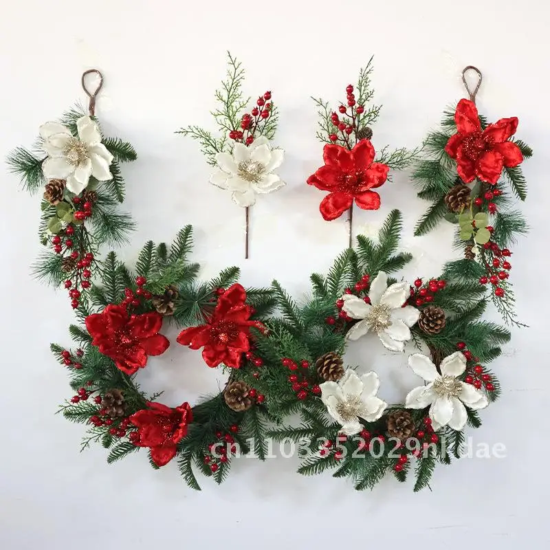 Garath Christmas Pine Branch Pendant Red Fruit Magnolia Vine Hanging Decoration Modern Minimalist Handcrafted Plastic Wreath
Garath Christmas Pine Branch Pendant Red Fruit Magnolia Vine Hanging Decoration Modern Minimalist Handcrafted Plastic Wreath