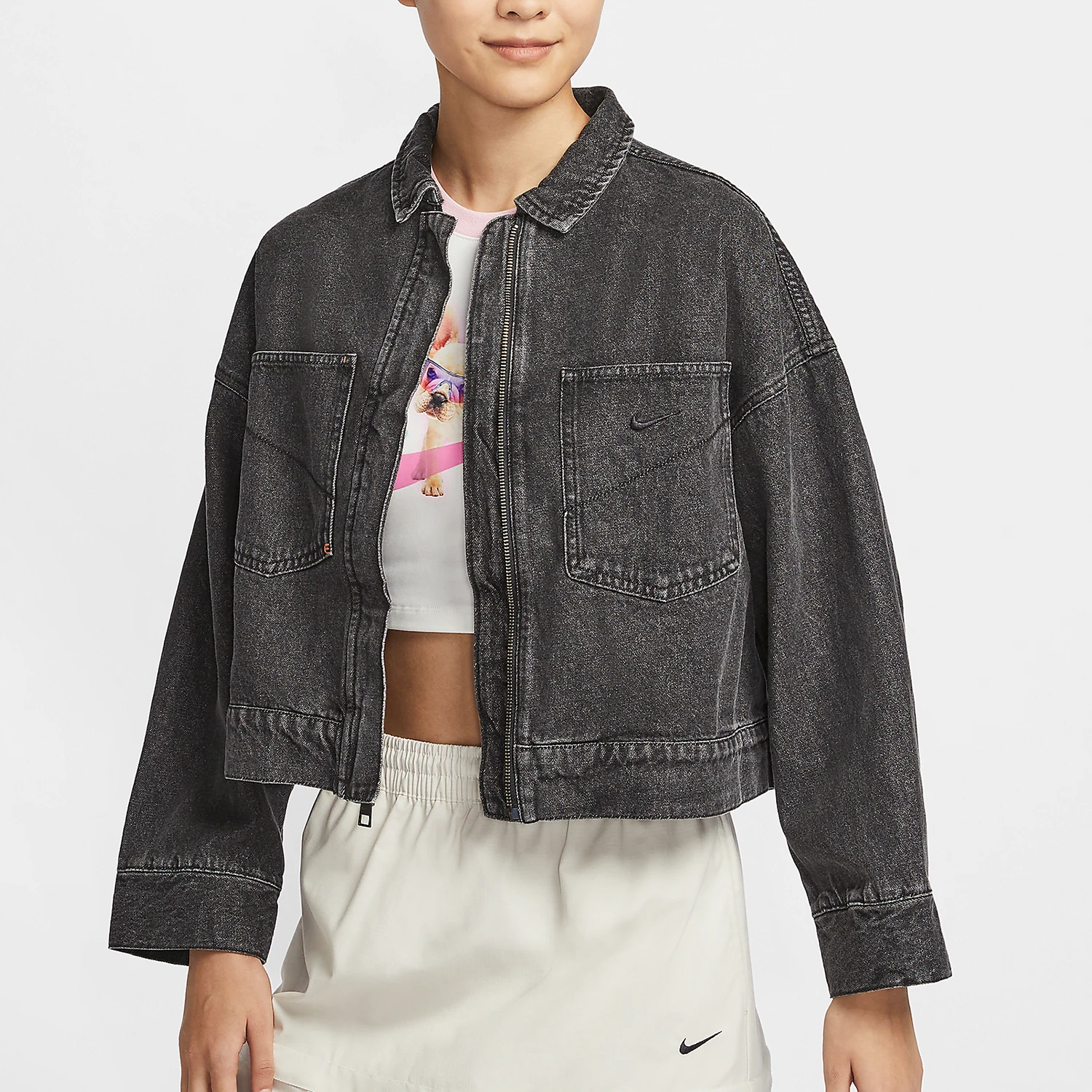Nike Official Genuine Sportswear Women's Collar Short Retro Denim Jacket HV1815-010
Nike Official Genuine Sportswear Women's Collar Short Retro Denim Jacket HV1815-010