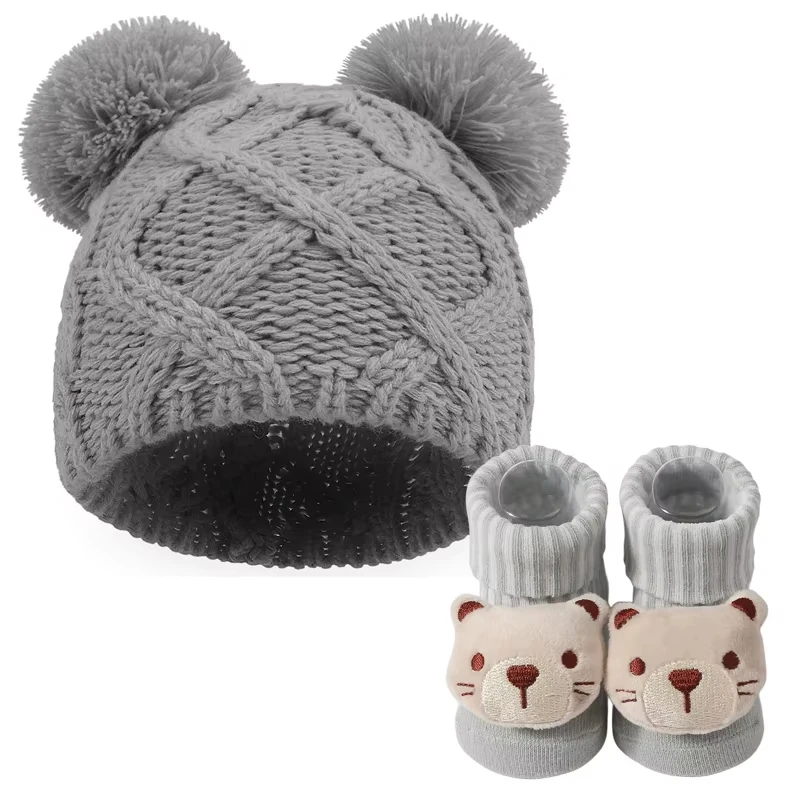 3pcs Kids Newborn Autumn Winter Pompom Knitted Cap 3D Animal Baby Socks Set Warm Beanies Hats Girls Boys Pullover Bonnet Caps
3pcs Kids Newborn Autumn Winter Pompom Knitted Cap 3D Animal Baby Socks Set Warm Beanies Hats Girls Boys Pullover Bonnet Caps