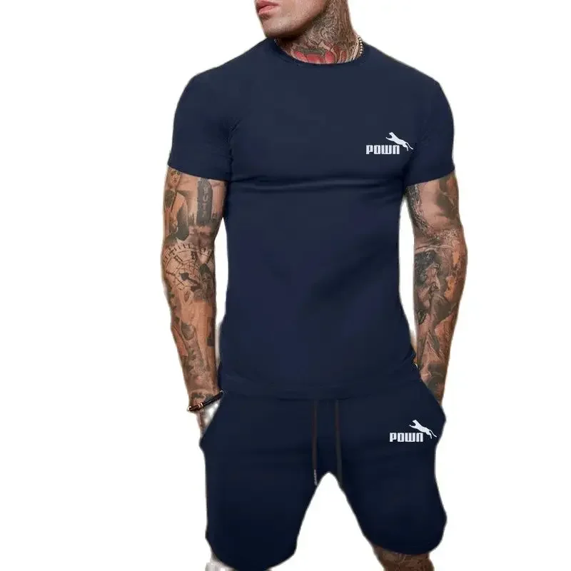 2025 Summer Men's Casual T-shirt Set Simple Retro Street Sports Youth Solid Round Neck Short Sleeve Shorts Men's Two Piece Set
2025 Summer Men's Casual T-shirt Set Simple Retro Street Sports Youth Solid Round Neck Short Sleeve Shorts Men's Two Piece Set