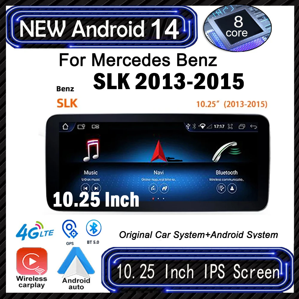 8-ядерный IPS сенсорный экран Android 14 для Mercedes Benz SLK 2013-2015 NTG 4,5 Система Carplay Авто Стерео GPS Навигация Видео Радио
8-ядерный IPS сенсорный экран Android 14 для Mercedes Benz SLK 2013-2015 NTG 4,5 Система Carplay Авто Стерео GPS Навигация Видео Радио