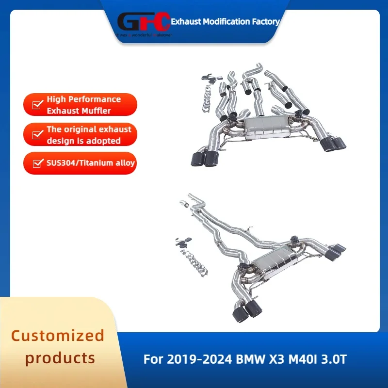 GFC Catback Valvetronic Exhaust Pipe for BMW X3 X4 M40i 3.0T G01 G02 2019-2024 High-Performance Valve Exhaust Muffler System
GFC Catback Valvetronic Exhaust Pipe for BMW X3 X4 M40i 3.0T G01 G02 2019-2024 High-Performance Valve Exhaust Muffler System
