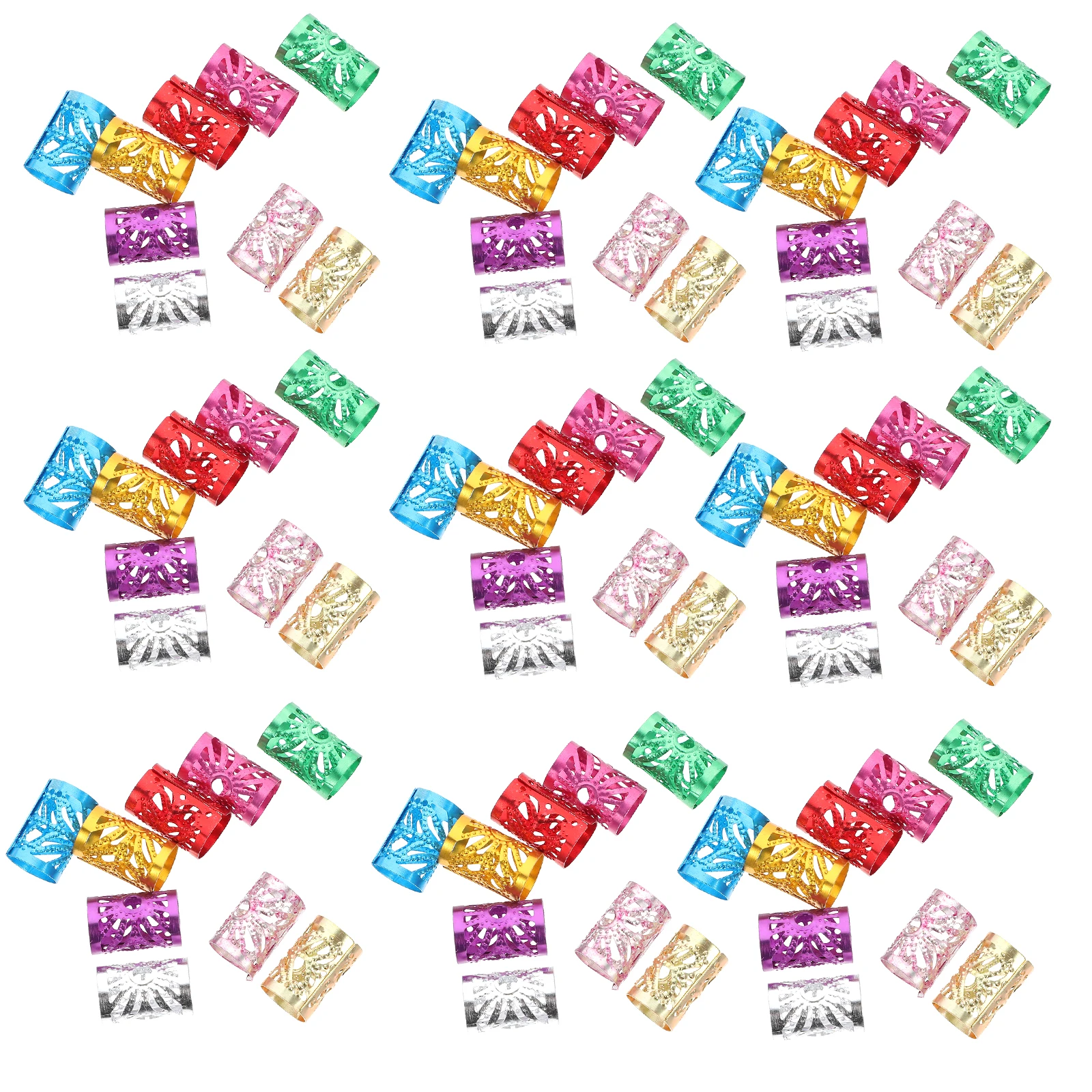 100 Pcs Braid Colored Hair Extensions Travel Beads for Charms Braids Aluminum Ring
100 Pcs Braid Colored Hair Extensions Travel Beads for Charms Braids Aluminum Ring