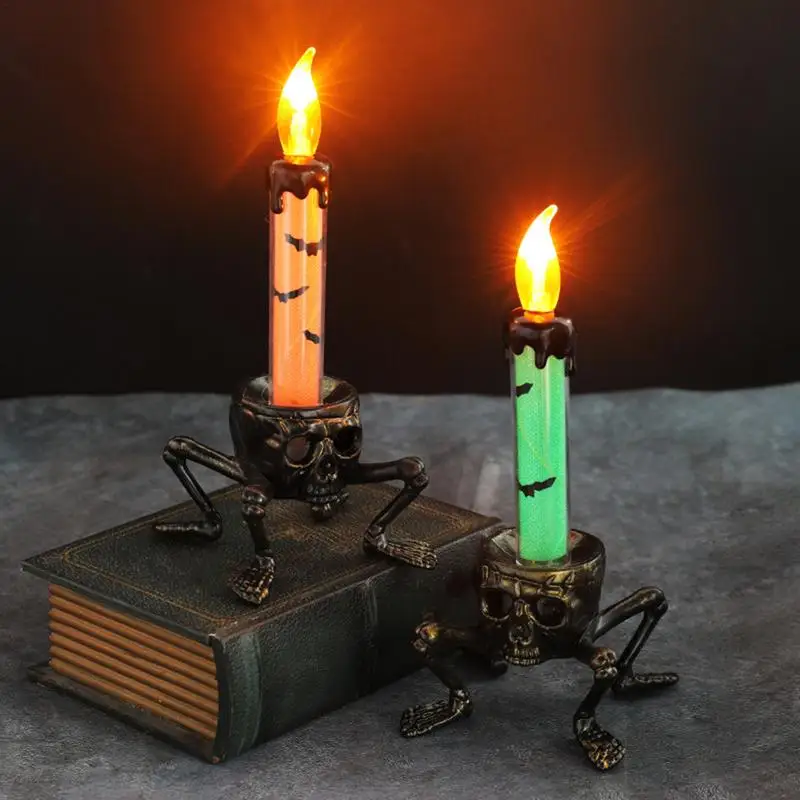 Halloween Skull Candle Light LED Flameless Skull Candle Holder Light Battery Powered for Home Holiday Party Decoration
Halloween Skull Candle Light LED Flameless Skull Candle Holder Light Battery Powered for Home Holiday Party Decoration