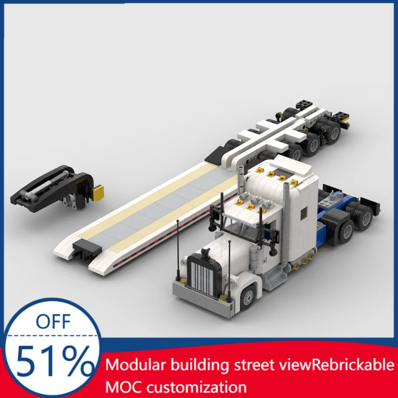 1286 Pcs American Truck With Lowboy Trailer Model Building Blocks Educational Diy Assembly Kid Toy Gift sFor Collection Display
1286 Pcs American Truck With Lowboy Trailer Model Building Blocks Educational Diy Assembly Kid Toy Gift sFor Collection Display