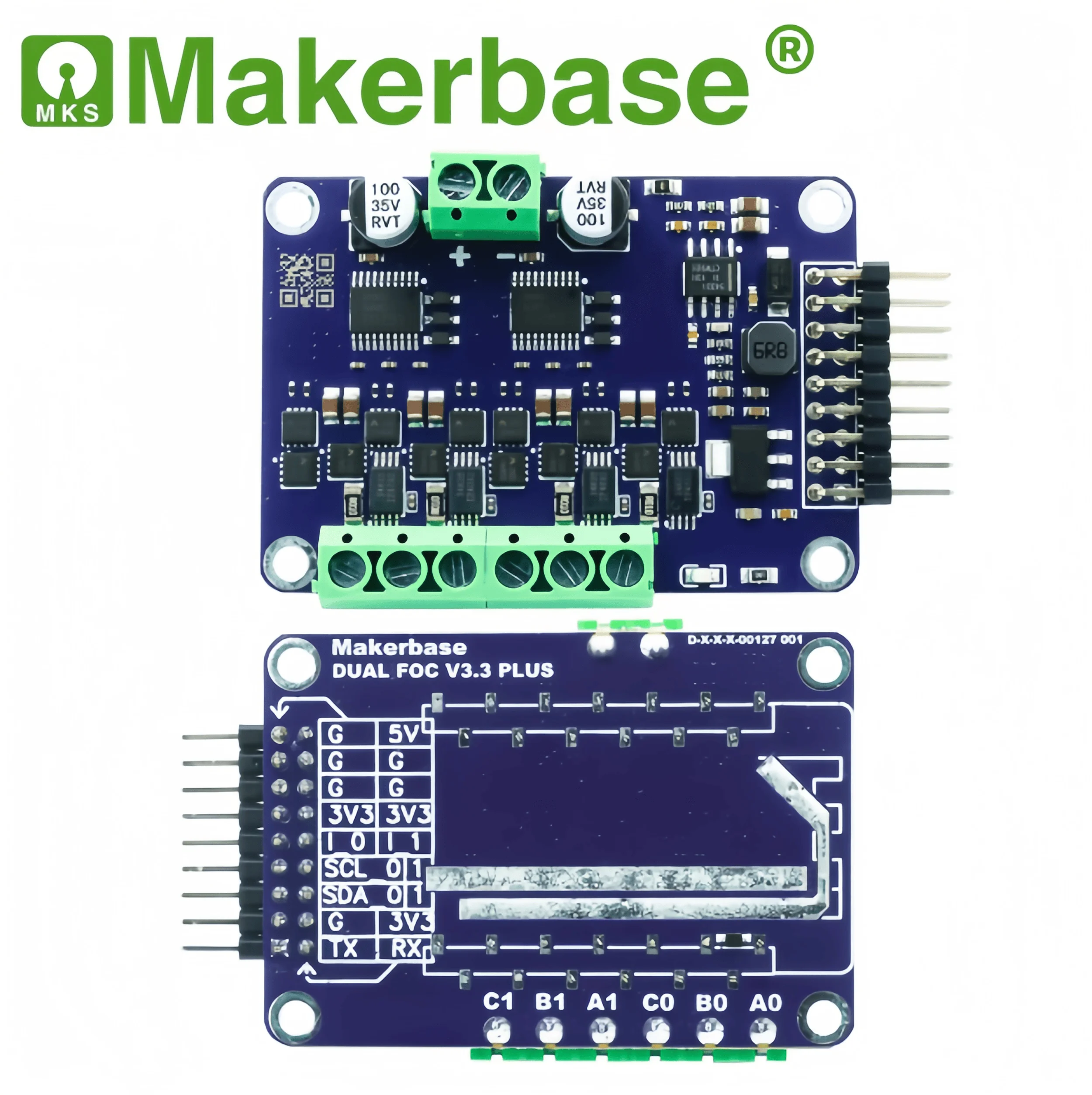 Двухканальный бесщеточный контроллер Makerbase Micro FOC V3.2/V3.3 с токовым контуром, простой бесщеточный FOC, новинка
Двухканальный бесщеточный контроллер Makerbase Micro FOC V3.2/V3.3 с токовым контуром, простой бесщеточный FOC, новинка