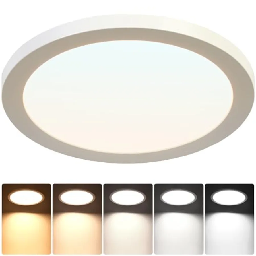 9-Inch LED Flush Mount Ceiling Light, 5 CCT Selectable 2700K 5000K,18W Ultra-Slim Round Flat Panel Light, Low Profile for Kitch
9-Inch LED Flush Mount Ceiling Light, 5 CCT Selectable 2700K 5000K,18W Ultra-Slim Round Flat Panel Light, Low Profile for Kitch