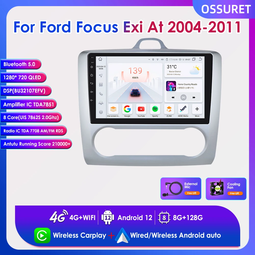 9" Radio 2 Din Android12 for Ford Focus 2 Mk2 2004-2011 Carplay Screen Car Multimedia Player GPS Navigation BT Stereo RDS 4G DSP
9" Radio 2 Din Android12 for Ford Focus 2 Mk2 2004-2011 Carplay Screen Car Multimedia Player GPS Navigation BT Stereo RDS 4G DSP