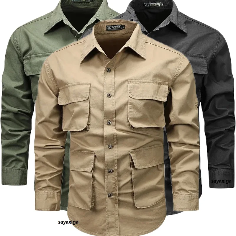 2025 Fashion Cotton multi pockets Shirt Long Sleeve Multi-pocket Casual Shirts Brand Clothes High Quality Camisa Masculina
2025 Fashion Cotton multi pockets Shirt Long Sleeve Multi-pocket Casual Shirts Brand Clothes High Quality Camisa Masculina